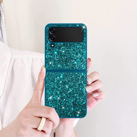 Samsung Galaxy Z Flip 4 Case Bling Glitter Cute Case Women - Blue - Redpepper Cases