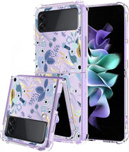 Load image into Gallery viewer, Samsung Galaxy Z Flip 4 Case Clear Pink Heart Design Protective Slim Case - Redpepper Cases