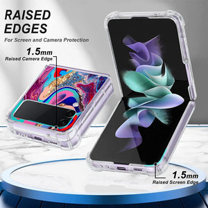 Samsung Galaxy Z Flip 4 Case Watercolor Four Corners Protective Case - Redpepper Cases