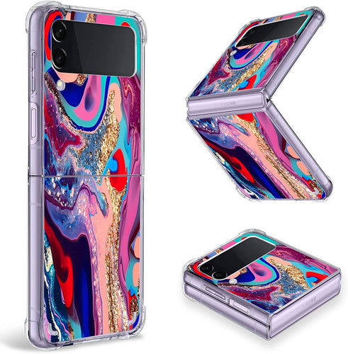Samsung Galaxy Z Flip 4 Case Watercolor Four Corners Protective Case - Redpepper Cases