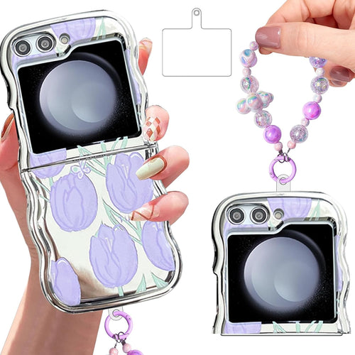 Samsung Galaxy Z Flip 5 Case with Strap and Phone Card Gasket Phone Case - Redpepper Cases