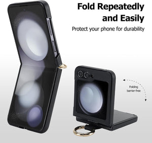 Samsung Galaxy Z Flip 5 with Ring Luxury Soft Rhomboid Protective Cover - Redpepper Cases