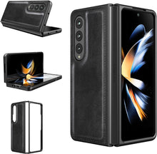Load image into Gallery viewer, Samsung Galaxy Z Fold 4 5G Case, Galaxy Z Fold 4 Leather Case Black - Redpepper Cases