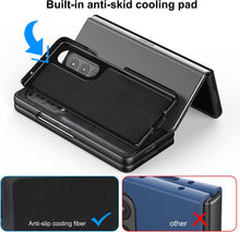 Load image into Gallery viewer, Samsung Galaxy Z Fold 4 5G Case, Galaxy Z Fold 4 Leather Case Black - Redpepper Cases