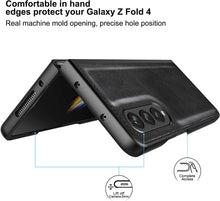 Load image into Gallery viewer, Samsung Galaxy Z Fold 4 5G Case, Galaxy Z Fold 4 Leather Case Black - Redpepper Cases