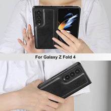 Load image into Gallery viewer, Samsung Galaxy Z Fold 4 5G Case, Galaxy Z Fold 4 Leather Case Black - Redpepper Cases