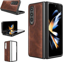 Load image into Gallery viewer, Samsung Galaxy Z Fold 4 5G Case, Galaxy Z Fold 4 Leather Case Black - Redpepper Cases