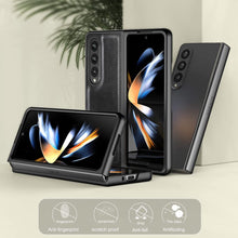 Load image into Gallery viewer, Samsung Galaxy Z Fold 4 5G Case, Galaxy Z Fold 4 Leather Case Black - Redpepper Cases