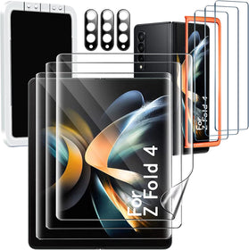 Samsung Galaxy Z Fold 4 5G Screen Protector 3 Pack Tempered Glass Positioner Accessories - Redpepper Cases