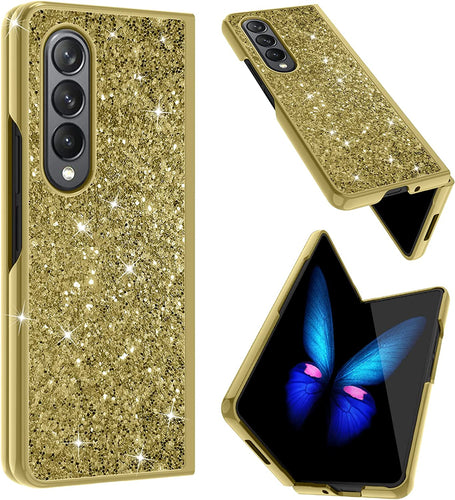 Samsung Galaxy Z Fold 4 Case Bling Glitter Cute Caser Girls Women -Blue - Redpepper Cases