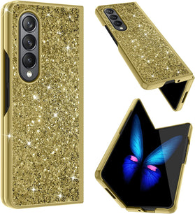 Samsung Galaxy Z Fold 4 Case Bling Glitter Cute Caser Girls Women -Blue - Redpepper Cases