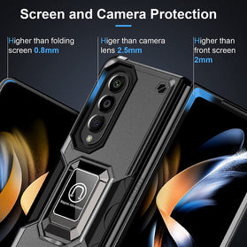 Samsung Galaxy Z Fold 4 Case Heavy Duty Protection Hard PC Case Black - Redpepper Cases