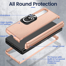Load image into Gallery viewer, Samsung Galaxy Z Fold 4 Case Hinge Protection &amp; Screen Protector 4 5G- Rose Gold - Redpepper Cases