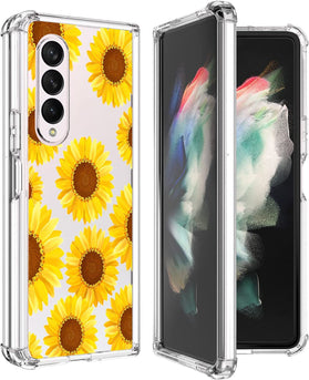 Samsung Galaxy Z Fold 4 Case, PC Bumper Protective Phone Case Cover Sun Flower - Redpepper Cases