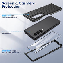 Load image into Gallery viewer, Samsung Galaxy Z Fold 4 Case, Z Fold 4 Case Slide Camera Cover Black - Redpepper Cases