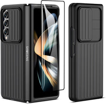Load image into Gallery viewer, Samsung Galaxy Z Fold 4 Case, Z Fold 4 Case Slide Camera Cover Black - Redpepper Cases