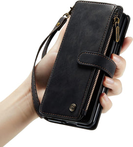 Samsung Galaxy Z Fold 4 Case Z Fold 4 Case Wallet Magnetic All-Inclusive Case (Black) - Redpepper Cases