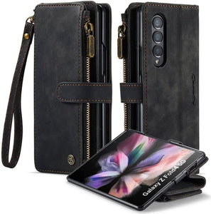 Samsung Galaxy Z Fold 4 Case Z Fold 4 Case Wallet Magnetic All-Inclusive Case (Black) - Redpepper Cases