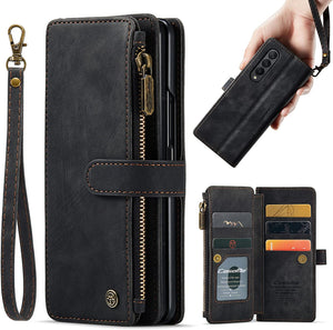 Samsung Galaxy Z Fold 4 Case Z Fold 4 Case Wallet Magnetic All-Inclusive Case (Black) - Redpepper Cases