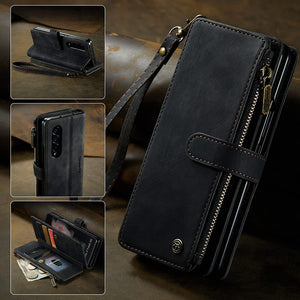 Samsung Galaxy Z Fold 4 Case Z Fold 4 Case Wallet Magnetic All-Inclusive Case (Black) - Redpepper Cases