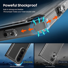 Load image into Gallery viewer, Samsung Galaxy Z Fold 4 Clear Case, Crystal Flexible Edges Hard Back (Pure Clear) - Redpepper Cases