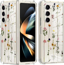 Load image into Gallery viewer, Samsung Galaxy Z Fold 5 Case Flower Clear Floral Phone Case - Redpepper Cases