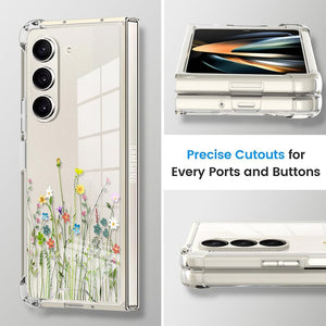Samsung Galaxy Z Fold 5 Case Flower Clear Floral Phone Case - Redpepper Cases