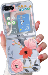 Samsung Galaxy Z Fold 5 Case Flower Clear Floral Phone Case - Redpepper Cases