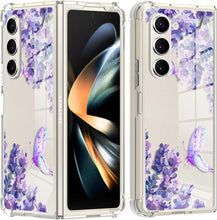 Load image into Gallery viewer, Samsung Galaxy Z Fold 5 Case Flower Clear Floral Phone Case - Redpepper Cases