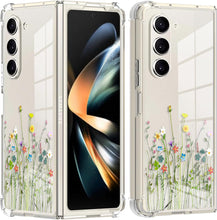 Load image into Gallery viewer, Samsung Galaxy Z Fold 5 Case Flower Clear Floral Phone Case - Redpepper Cases