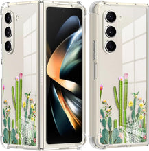 Load image into Gallery viewer, Samsung Galaxy Z Fold 5 Case Flower Clear Floral Phone Case - Redpepper Cases