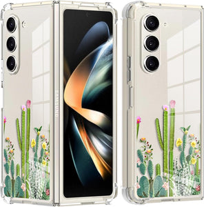 Samsung Galaxy Z Fold 5 Case Flower Clear Floral Phone Case - Redpepper Cases
