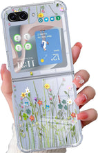 Load image into Gallery viewer, Samsung Galaxy Z Fold 5 Case Flower Clear Floral Phone Case - Redpepper Cases