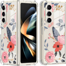 Load image into Gallery viewer, Samsung Galaxy Z Fold 5 Case Flower Clear Floral Phone Case - Redpepper Cases