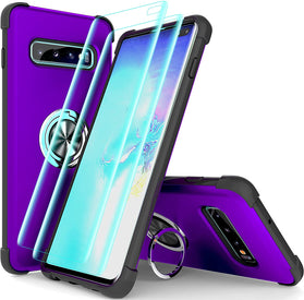 Samsung S10 Plus Cases 3D PET Screen Protector Non-Slip Hybrid Rugged Case - Redpepper Cases