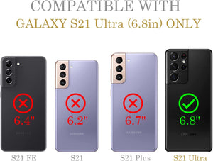 Samsung S21 Ultra 6.8",Gifun Hard PC+TPU Bumper Clear Protective Case - Redpepper Cases