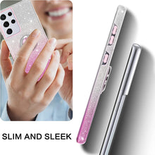 Load image into Gallery viewer, Samsung S21 Ultra Case, Slim Fit Glitter Sparkly 360° Ring Holder Mount Supported Protective - Redpepper Cases
