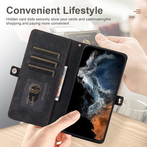 Samsung S23 Ultra Leather Wallet with 9 Card Slot Kickstand Flip Cover Case - Redpepper Cases