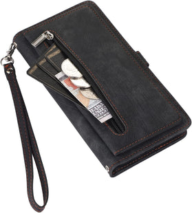 Samsung S23 Ultra Leather Wallet with 9 Card Slot Kickstand Flip Cover Case - Redpepper Cases