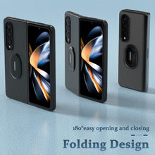 Load image into Gallery viewer, Samsung Z Fold 4 Case,Galaxy Z Fold 4 Case 5G Slim Kickstand Ring (Black) - Redpepper Cases