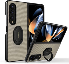 Load image into Gallery viewer, Samsung Z Fold 4 Case,Galaxy Z Fold 4 Case 5G Slim Kickstand Ring (Black) - Redpepper Cases