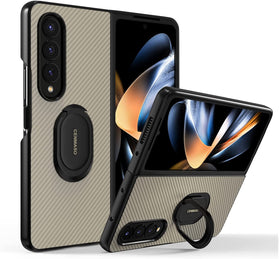 Samsung Z Fold 4 Case,Galaxy Z Fold 4 Case 5G Slim Kickstand Ring (Black) - Redpepper Cases