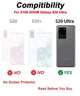 Schnail Titan for Samsung Galaxy S20 Ultra Case, Military Grade Drop Tested Heavy Duty Full Body Protective Case with Kickstand - Black - Redpepper Cases
