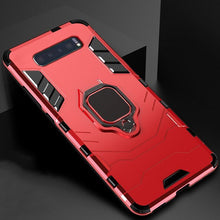 Load image into Gallery viewer, Shockproof Ring Case For Samsung Galaxy S10 Case Soft Silicone Metal Bracket Hard TPU Cover for Samsung S10 Plus Armor S10E Case - Redpepper Cases