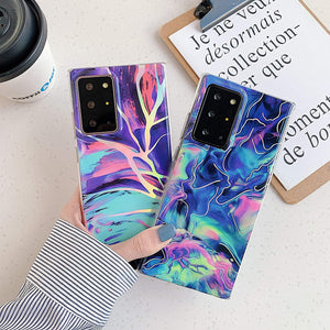 Sunswim Galaxy Note 20 Ultra Case 5G 6.9"Marble Phone Case - Blue - Redpepper Cases