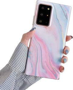 Sunswim Galaxy Note 20 Ultra Case 5G 6.9"Marble Phone Case - Blue - Redpepper Cases