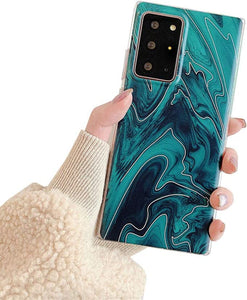 Sunswim Galaxy Note 20 Ultra Case 5G 6.9"Marble Phone Case - Blue - Redpepper Cases