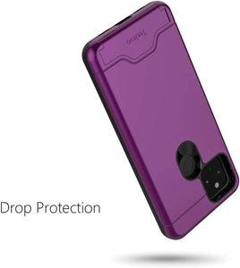 Teelevo Wallet Case for Google Pixel 4a 5G, Dual Layer Case - Purple - Redpepper Cases