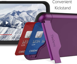 Teelevo Wallet Case for Google Pixel 4a 5G, Dual Layer Case - Purple - Redpepper Cases