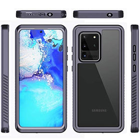 Temdan Designed for Samsung Galaxy S20 Ultra Case, Without Built-in Screen Protector Real Heavy Duty Rugged Shockproof Cases for Samsung Galaxy S20 Ultra 5G 6.9 inch 2020 Release-(Black/Clear) - Redpepper Cases